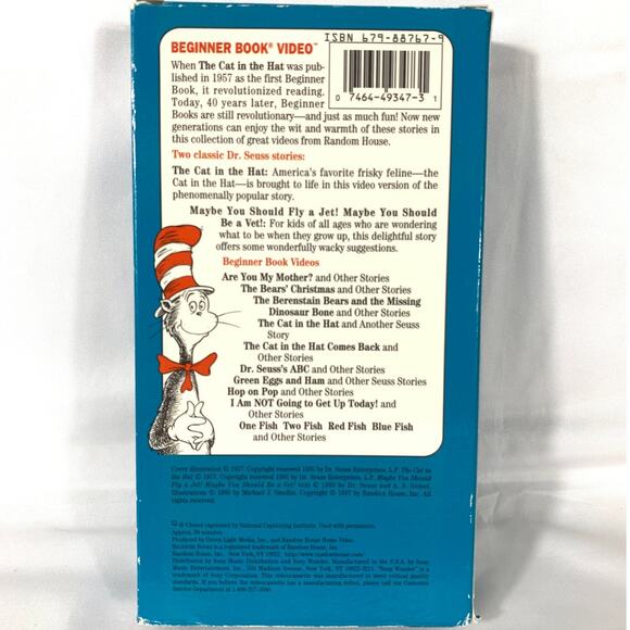 Dr Seuss - The Cat In The Hat and Maybe You Should Fly A Jet! Maybe Be A Vet VHS - Picture 2 of 11